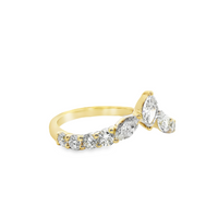 18kt White Gold Diamond Curved Ring (0.88ct)