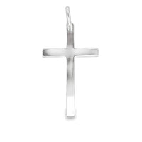 18kt White Gold Italian Made Cross Charm (1.46g)