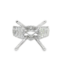 18kt White Gold Lab-Grown Round and Natural Round Diamond Engagement Ring (7.84ct)