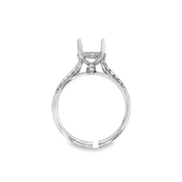 18kt White Gold Natural Round Diamond Semi-Mount Ring (.28ct)