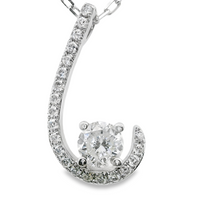 18kt White Gold Natural Diamond Free Form Pendant (0.58ct)