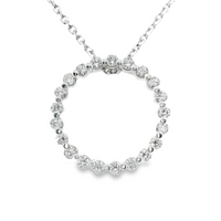 14kt White Gold Lab-Grown Diamond Circle Pendant (.67ct)