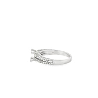 18kt White Gold Split Shank Natural Diamonds Semi-Mount Ring (0.51ct)