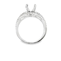 18kt White Gold Split Shank Lab-Grown Diamonds Semi-Mount Ring (0.26ct)