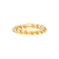 14kt Yellow Gold Twisted Tube Ring (1.7g)