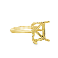 18kt Yellow Gold Natural Round Diamond Semi-Mount Ring (.18ct)