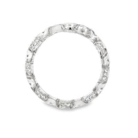 18kt White Gold Round Natural Diamonds and Round Natural Garnets Ring (0.56ct)