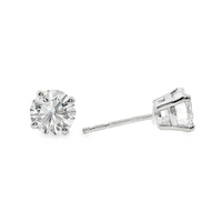 14kt White Gold Lab-Grown Round Diamond Stud Earrings (1.50ct)
