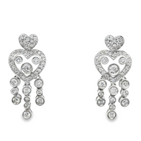 18kt White Gold Natural Diamond Drop Earrings (1.14ct)