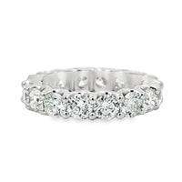 18kt White Gold Lab-Grown Round Diamond Eternity Ring (4.04ct)