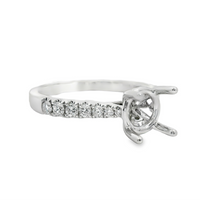 18kt White Gold Full-Cut Diamond Semi-Mount Ring (.36ct)