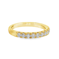 18kt Yellow Gold Natural Round Diamond Wedding Ring (.51ct)