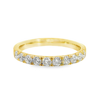 18kt Yellow Gold Natural Round Diamond Wedding Ring (.57ct)
