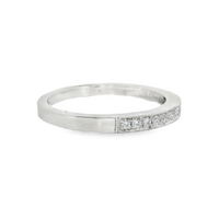 18kt White Gold Natural Round Diamond Wedding Ring (.14ct)