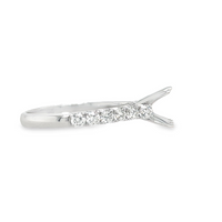 18kt White Gold Natural Round Diamond Semi-Mount Ring (.69ct)