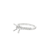18kt White Gold Contemporary Natural Diamonds Semi-Mount Ring (0.42ct)