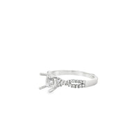 18kt White Gold Cross Over Natural Diamonds Semi-Mount Ring (0.23ct)
