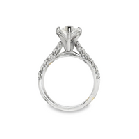 Platinum Lab-Grown Marquise and Natural Round Diamond Engagement Ring (2.62ct)