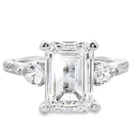 18kt White Gold Lab-Grown Emerald Diamond Engagement Ring (4.96ct)
