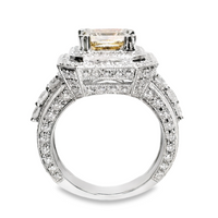 18kt White Gold Lab-Grown Princess Diamond Engagement Ring (4.41ct)