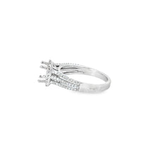 18kt White Gold Split Shank Natural Diamonds Semi-Mount Ring (0.5ct)