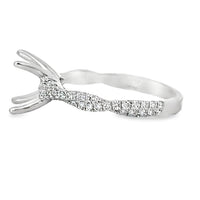 18kt White Gold Natural Round Diamond Semi-Mount Ring (.38ct)