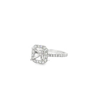 18kt White Gold Halo Natural Diamonds Semi-Mount Ring (0.55ct)