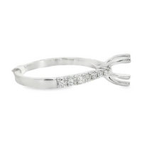 18kt White Gold Full-Cut Diamond Semi-Mount Ring (.27ct)
