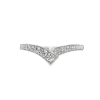 18kt White Gold Natural Round Diamonds Wedding Ring (.29ct)