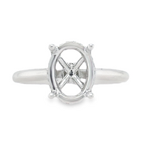 18K White Gold Diamond Semi-Mount Ring (.08ct)