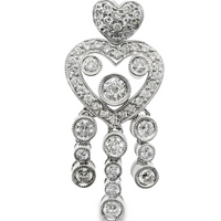 18kt White Gold Natural Diamond Drop Earrings (1.14ct)