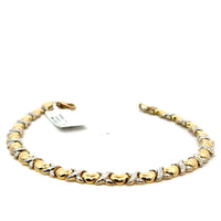 10kt Yellow Gold 5.6mm Fancy Link Estate Bracelet (5.71g)
