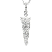 18kt White Gold Natural Diamond Drop Pendant (1.24ct)