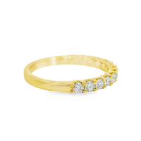 18kt Yellow Gold Natural Round Diamond Wedding Ring (.57ct)