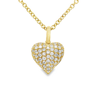 18kt Yellow Gold Diamond Heart Pendant (.43ct)