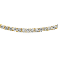 14kt Yellow Gold 7" Lab-Grown Round Diamond Tennis Bracelet (7.35ct)