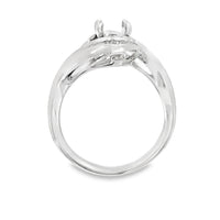 18kt White Gold Halo Natural Diamonds Semi-Mount Ring (0.12ct)