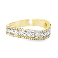 18kt Yellow Gold Natural Diamond Free Form Ring (0.81ct)