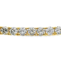 14kt Yellow Gold 7" Lab-Grown Round Diamond Tennis Bracelet (6.54ct)