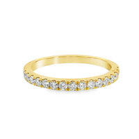 18kt White Gold Natural Round Diamond Prong Set Wedding Ring (0.36ct)