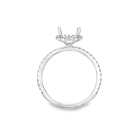 18kt White Gold Halo Natural Diamonds Semi-Mount Ring (0.44ct)