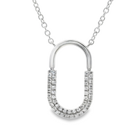 18kt White Gold Natural Round Diamond Pendant (.26ct)