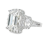 18kt White Gold Lab-Grown Emerald Diamond Engagement Ring (5.01ct)