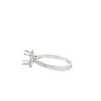 18kt White Gold Halo Natural Diamonds Semi-Mount Ring (0.4ct)
