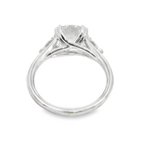 18kt White Gold Lab-Grown Round & Pear Diamonds Engagement Ring (3.08ct)