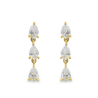 18kt Yellow Gold Pear Diamond Drop Earrings (.79ct)