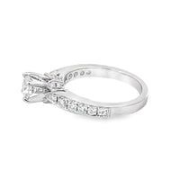 18kt White Gold Lab-Grown Round Diamond Engagement Ring (1.05ct)