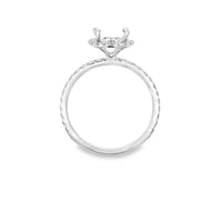 14kt White Gold Halo Natural Diamonds Semi-Mount Ring (0.44ct)