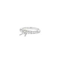 18kt White Gold Contemporary Natural Diamonds Semi-Mount Ring (0.71ct)