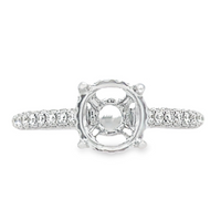 18K White Gold Diamond Semi-Mount Ring (.62ct)